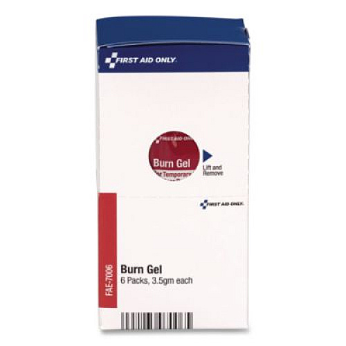 First Aid Only SmartCompliance Refill Burn Gel, 3.5 g Packet, 6/Box (FAE7006)
