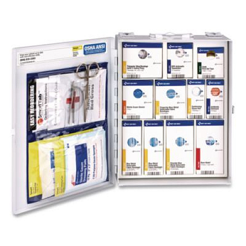 First Aid Only SmartCompliance Food Service First Aid Kit for 25 People, 137 Pieces, Metal Case (1350FAE0103)