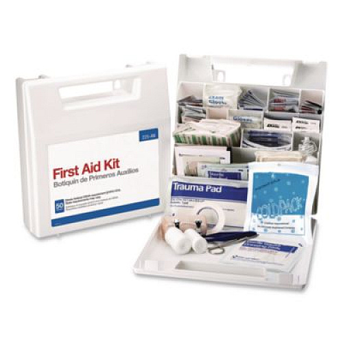 First Aid Only Plastic First Aid Kit for 50 People, 196 Pieces, Plastic Case (225AN)