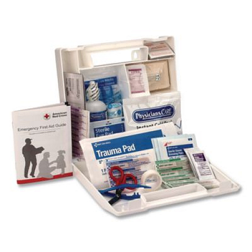 First Aid Only Office First Aid Kit for 25 People, 106 Pieces, Plastic Case with Dividers (223U)