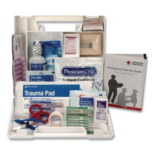 First Aid Only Office First Aid Kit for 25 People, 106 Pieces, Plastic Case with Dividers (223U)
