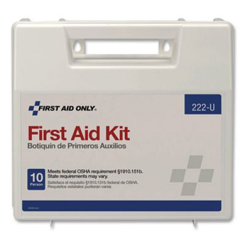 First Aid Only Office First Aid Kit for 10 People, 62 Pieces, Plastic Case (222U)