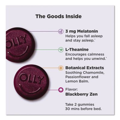 OLLY Sleep Gummy, Blackberry Zen, 10/Pack (1517)