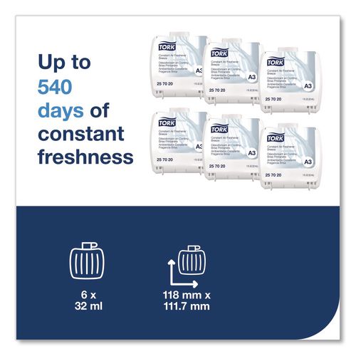 Constant Air Freshener Refill, Breeze, 32 mL, 6/Carton (257020)
