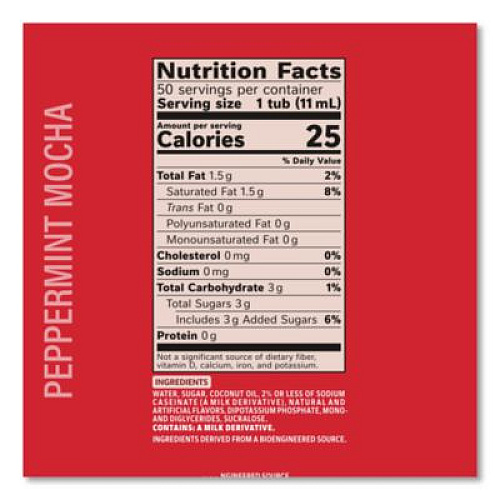 Coffee mate Liquid Coffee Creamer, French Vanilla/Hazelnut/Original//Peppermint Mocha, 0.38 oz Mini Cups, 200/Carton (28300012)
