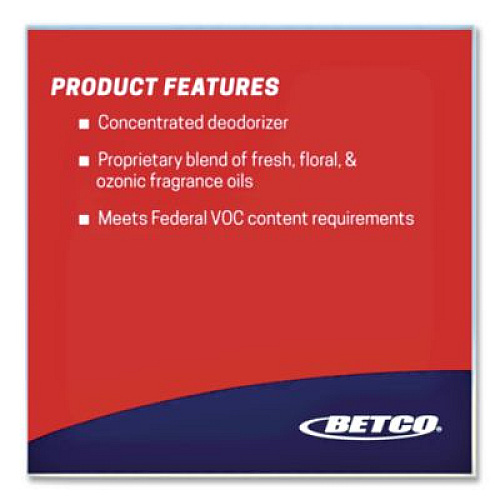 Betco FastDraw 19 Green Earth Glass Cleaner, Pleasant Scent, 2 L Bottle, 4/Carton (5354700)