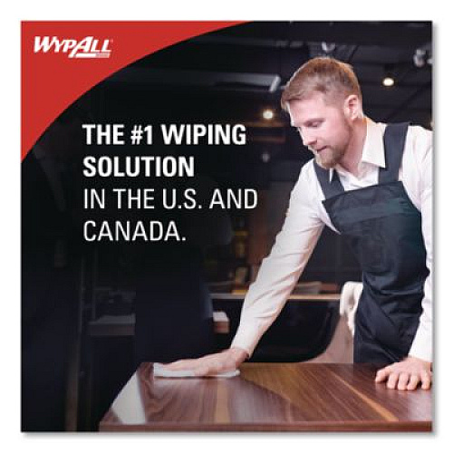 WypAll GeneralClean X50 Cleaning Cloths, 12 x 12.5, White, 84/Pack, 12 Packs/Carton (39005)