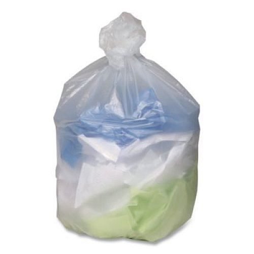 Ultra Plus Can Liners, 10 gal, 7.87 mic, 24" x 24", Natural, 25 Bags/Roll, 20 Rolls/Carton (WHD2423)