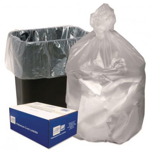 Ultra Plus Can Liners, 16 gal, 8 mic, 24" x 33", Natural, 50 Bags/Roll, 4 Rolls/Carton (WHD2431)