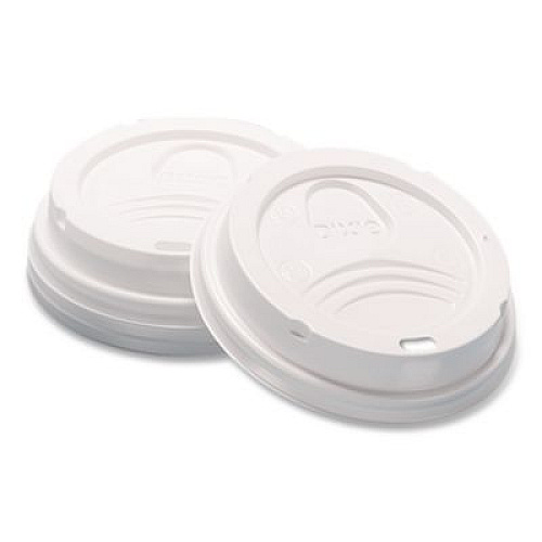 Dixie Sip-Through Dome Hot Drink Lids, Fits 10 oz Hot Cups, Plastic, White, 100/Pack (DL9540)