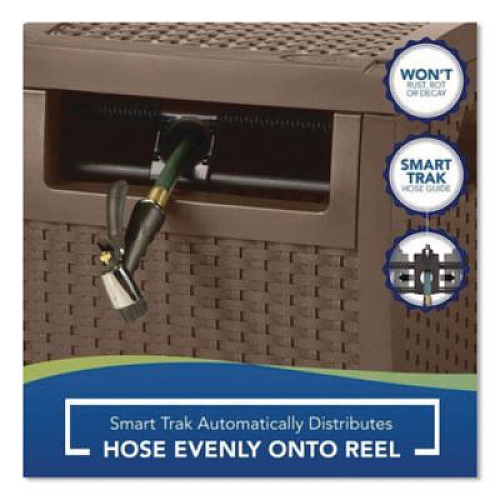 Suncast 225 ft Smart Trak Hose Hideaway, 25.25" x 20.75" x 21.5", Java (CPLSMW200D)