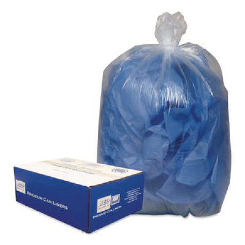 Classic Clear Linear Low-Density Can Liners, 16 Gallon, 0.6 mil, 24" x 33", Clear, 25 Bags/Roll, 20 Rolls/Carton (243115C)