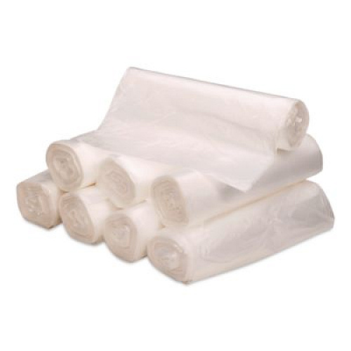 Classic Clear Linear Low-Density Can Liners, 60 gal, 0.9 mil, 38" x 58", Clear, 10 Bags/Roll, 10 Rolls/Carton (385822C)