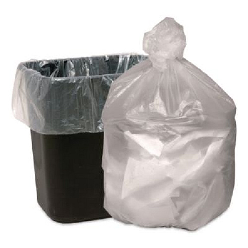 Good 'n Tuff Waste Can Liners, 60 gal, 12 mic, 38" x 58", Natural, 20 Bags/Roll, 10 Rolls/Carton (GNT3860)