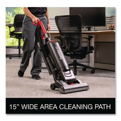Sanitaire FORCE QuietClean Upright Vacuum SC5815D, 15" Cleaning Path, Black (SC5815E)