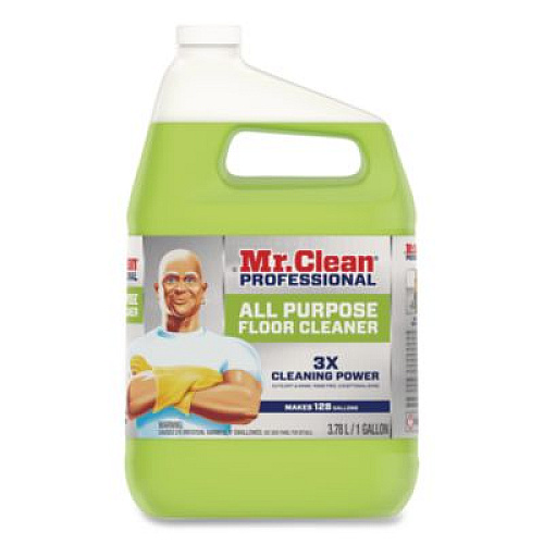 Mr. Clean Finished Floor Cleaner, Lemon Scent, 1 gal Bottle, 3/Carton (02621CT)