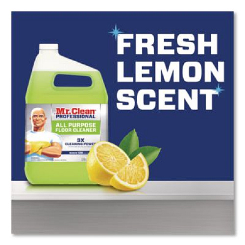 Mr. Clean Finished Floor Cleaner, Lemon Scent, 1 gal Bottle, 3/Carton (02621CT)