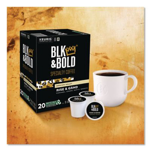 BLK & Bold Rise and GRND K-Cups, 0.41 oz K-Cup, 20/Box (0055)
