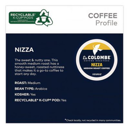 La Colombe Coffee K-Cup Pods, Nizza Medium Roast, 20/Box (0327)