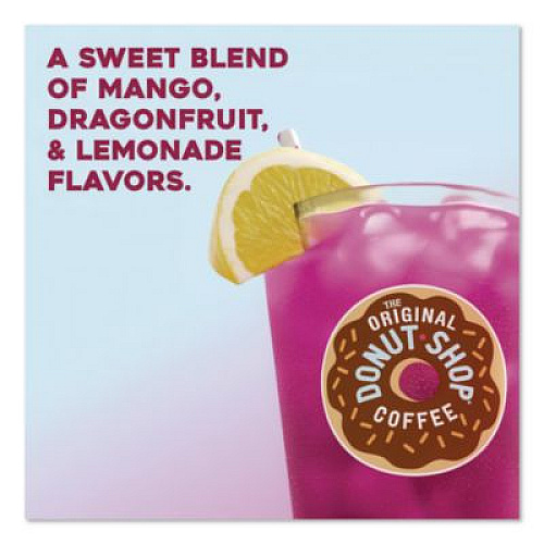 The Original Donut Shop ICED Refreshers K-Cup Pods, Mango Dragonfruit Lemonade, 20/Box, 4 Boxes/Carton (0532CT)