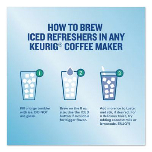 The Original Donut Shop ICED Refreshers K-Cup Pods, Berry Chill, 20/Box, 4 Boxes/Carton (0631CT)