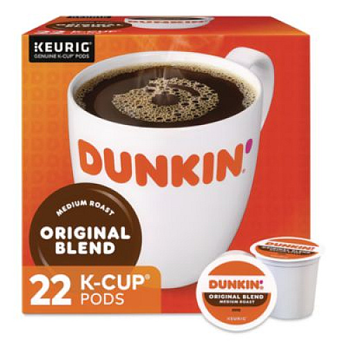 Dunkin' K-Cup Pods, Original Blend,  22/Box (1267)
