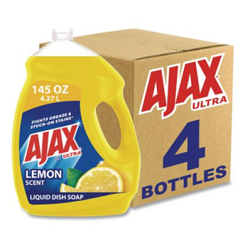 Ajax Dish Detergent, Lemon Scent, 145 oz Bottle, 4/Carton (61049651CT)