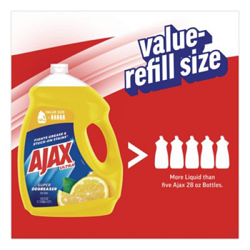 Ajax Dish Detergent, Lemon Scent, 145 oz Bottle, 4/Carton (61049651CT)