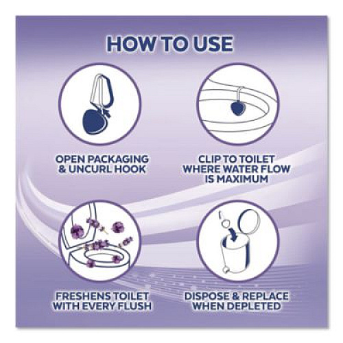 LYSOL Brand Hygienic Automatic Toilet Bowl Cleaner, Cotton Lilac, 2/Pack (83722)