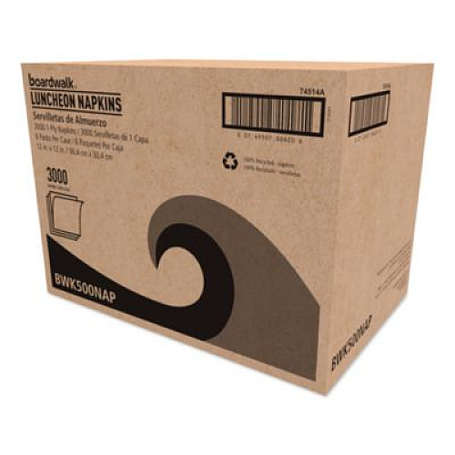 Boardwalk 1/4-Fold Lunch Napkins, 1-Ply, 12 x 12, White, 500/Pack (500NAPPK)