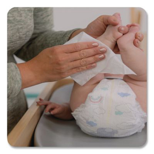Pampers Sensitive Baby Wipes, 1-Ply, 6.8 x 7, Unscented, White, 56/Pack (87076EA)