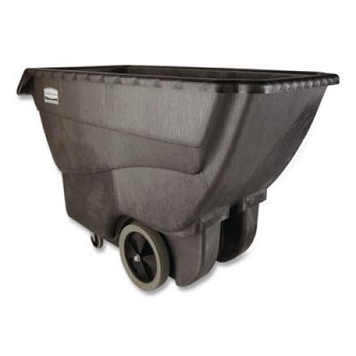 Rubbermaid Commercial 0.75 cu yd Structural Foam Tilt Truck, 600 lb Capacity, Black (1011BLA)