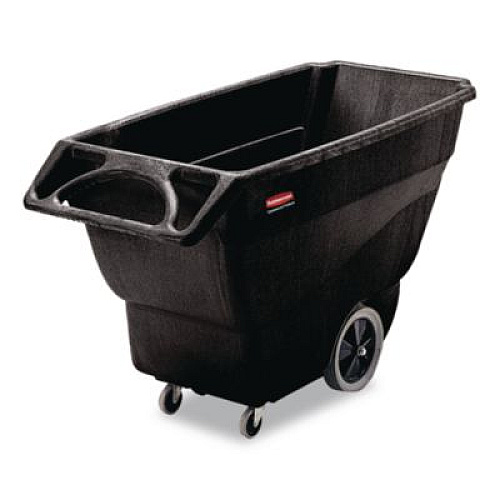 Rubbermaid Commercial 0.75 cu yd Structural Foam Tilt Truck, 600 lb Capacity, Black (1011BLA)