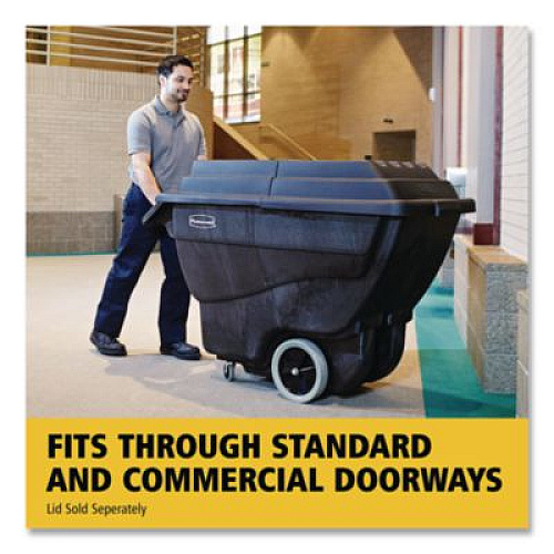 Rubbermaid Commercial 0.75 cu yd Structural Foam Tilt Truck, 600 lb Capacity, Black (1011BLA)