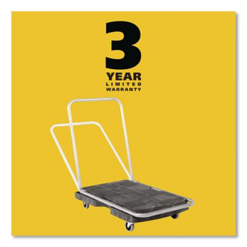 Rubbermaid Commercial Utility-Duty Home/Office Cart, 250 lb Capacity, 20.5 x 32.5, Platform, Black (440000)