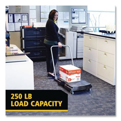 Rubbermaid Commercial Utility-Duty Home/Office Cart, 250 lb Capacity, 20.5 x 32.5, Platform, Black (440000)