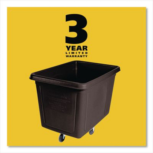 Rubbermaid Commercial Cube Truck, 149 gal, 600 lb Capacity, Plastic, Black (4619BLA)