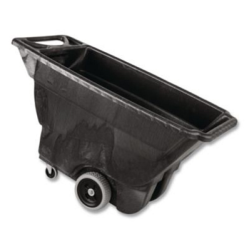Rubbermaid Commercial 0.5 cu yd Structural Foam Tilt Truck, Utility Duty, 450 lb Capacity, Black (9T13BLA)