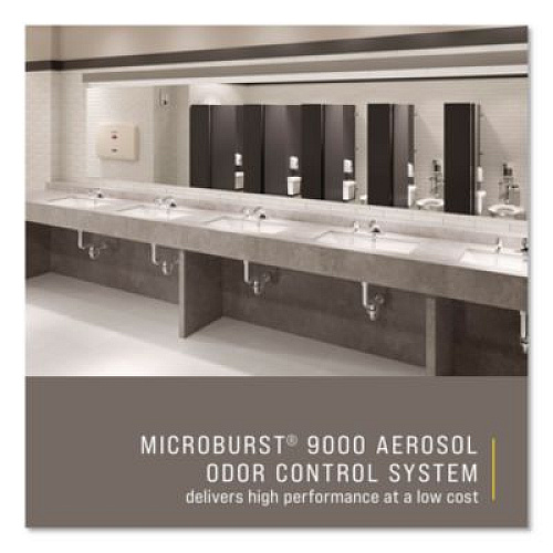 Rubbermaid Commercial TC Microburst Odor Control System 9000 LCD, 3.6 x 4.33 x 8.75, White (1793535)