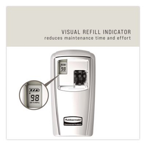 Rubbermaid Commercial TC Microburst Odor Control System 3000 LCD, 3.25 x 4.33 x 6.6, White (1793532)
