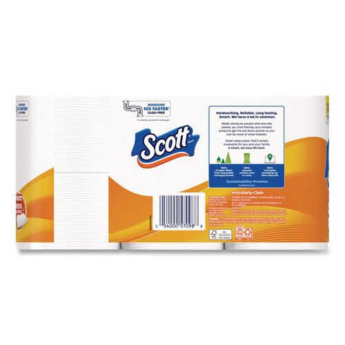 ComfortPlus Toilet Paper Mega Rolls, Septic Safe, 1-Ply, White, 310 Sheets, 12 Mega Rolls/Carton (57098)
