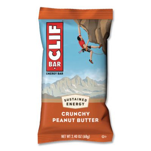CLIF Bar Energy Bar, Crunchy Peanut Butter, 2.4 oz., 12/Box (50120)