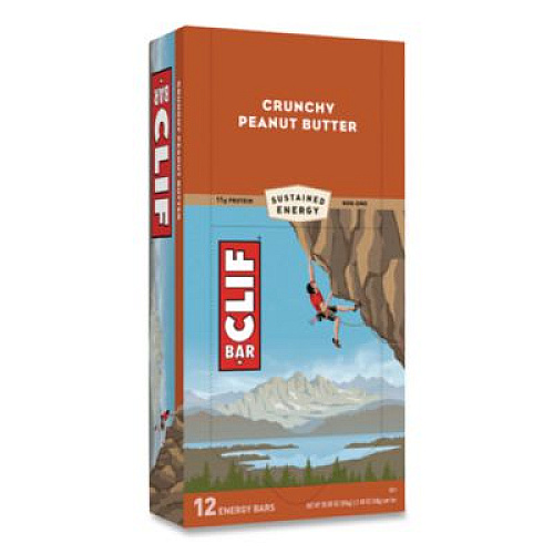 CLIF Bar Energy Bar, Crunchy Peanut Butter, 2.4 oz., 12/Box (50120)