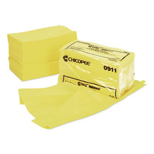 Chix Masslinn Dust Cloths, 1-Ply, 24 x 24, Unscented, Yellow, 30/Bag, 5 Bags/Carton (8673)