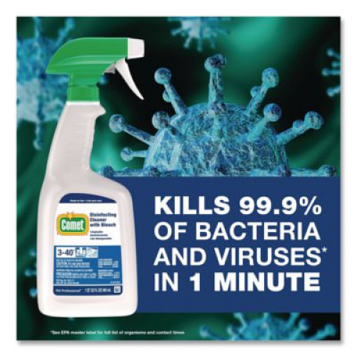 Comet Cleaner with Bleach, 32 oz Bottles, 8 Bottles and 2 Trigger Sprayers/Carton (02287CT)