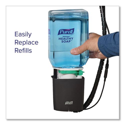 CX10 Counter Mount Soap Dispenser with Metal Spout Fixture, 2,000 mL, 2.28 x 5.82 x 4.04, Chrome (894001)