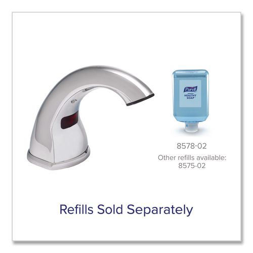 CX10 Counter Mount Soap Dispenser, 2000 mL, 2.28 x 5.82 x 4.04, Chrome (892001)