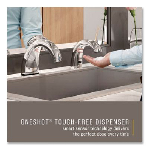Rubbermaid Commercial One Shot Soap Dispenser - Touch Free, Foam, 800 mL/1,600 mL, 11 x 14 x 3.5, Chrome (1938171)