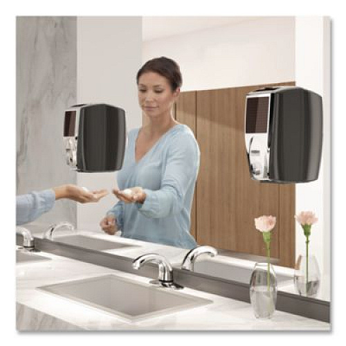 Rubbermaid Commercial AutoFoam with Lumecel Hand Soap Dispenser, 5.51 x 5.51 x 11.22, White/Gray Pearl (1980828)