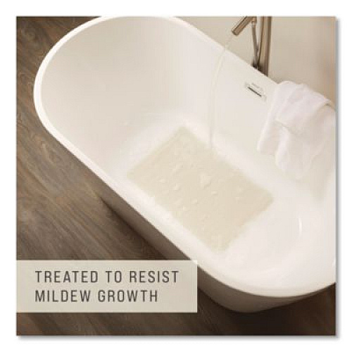 Rubbermaid Commercial Safti-Grip Bath Mats, White Textured Surface, Suction-Cup Backing, 14" x 22.5", 12/Carton (1982724)